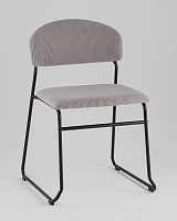 Стул обеденный Loftys, серый УТ000039717 Stool Group, серый/текстиль, ножки/металл/чёрный, размеры - *800***535*575
