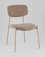 Стул Doe без подлокотников, коричневый, бежевые ножки УТ000040246 Stool Group, коричневый/букле, ножки/металл/бежевый, размеры - *820****