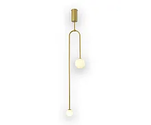 Светильник подвесной Ирэн 09488-2,33 Kink Light белый 2 лампы, основание золотое в стиле лофт модерн шар