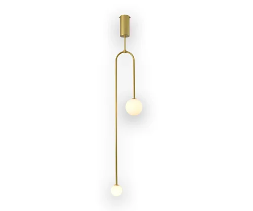 Светильник подвесной Ирэн 09488-2,33 Kink Light белый 2 лампы, основание золотое в стиле лофт современный шар
