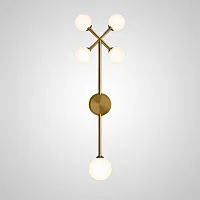 Настенный светильник CATTIS Gold 209171-26 ImperiumLoft белый 5 ламп, основание золотое в стиле современный 