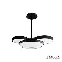 Светильник потолочный LED с пультом Demure 9127-930-D-T BK iLedex белый чёрный 1 лампа, основание чёрное в стиле современный хай-тек с пультом