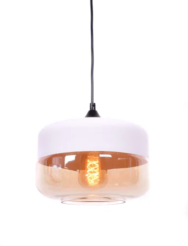 Светильник подвесной лофт Barlet LDP 6808 WT+TEA Lumina Deco белый 1 лампа, основание белое в стиле лофт 