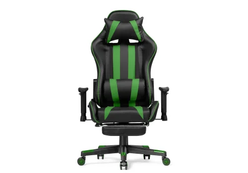 Компьютерное кресло Corvet black / green 15467 Woodville, зелёный чёрный/искусственная кожа, ножки/пластик/чёрный, размеры - *1350***540* фото 3