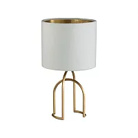 Настольная лампа Stacy 5660/1T Lumion белая 1 лампа, основание матовое золото металл в стиле современный 