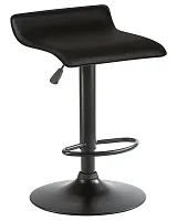 Стул барный 3013-BlackBase-LM TOMMY BLACK, цвет сиденья черный, цвето основания черный Dobrin, чёрный/экокожа, ножки/металл/чёрный, размеры - 620*830***385*405