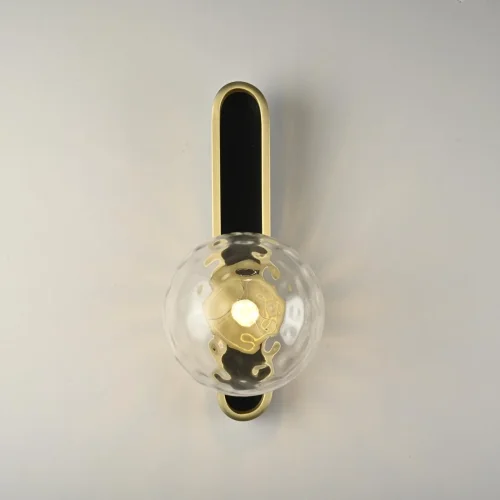 Бра Dixon 229035-22 ImperiumLoft прозрачный на 1 лампа, основание золотое в стиле  молекула шар фото 9