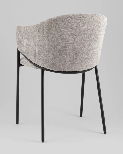 Стул обеденный Carmel, серый УТ000039556 Stool Group, серый/шенилл, ножки/металл/чёрный, размеры - *790***540*600 фото 5