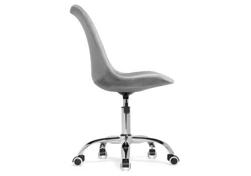 Компьютерное кресло Kolin gray fabric 15549 Woodville, серый/велюр, ножки/металл/хром, размеры - *890***490*560 фото 4