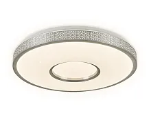 Светильник потолочный LED с пультом FF81 Ambrella light белый 1 лампа, основание белое в стиле современный хай-тек с пультом