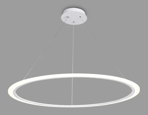 Светильник подвесной LED с пультом FA4351 Ambrella light белый 1 лампа, основание белое в стиле современный хай-тек минимализм с пультом кольца фото 2