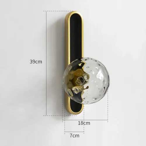 Настенный светильник DIXON 133239-22 ImperiumLoft белый на 1 лампа, основание золотое в стиле американский  фото 2
