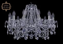 Люстра подвесная хрустальная 11.25.12.220.Cr.Sp Bohemia Art Classic прозрачная на 12 ламп, основание хром в стиле классика 