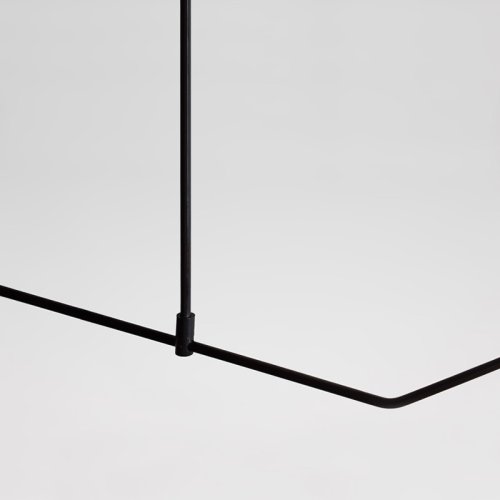 Люстра подвесная LINES 140823-26 ImperiumLoft белая на 2 лампы, основание чёрное в стиле минимализм  фото 3