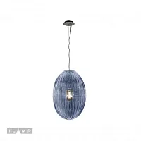 Светильник подвесной Jazz AP9003-1A BU iLamp голубой 1 лампа, основание хром в стиле современный 