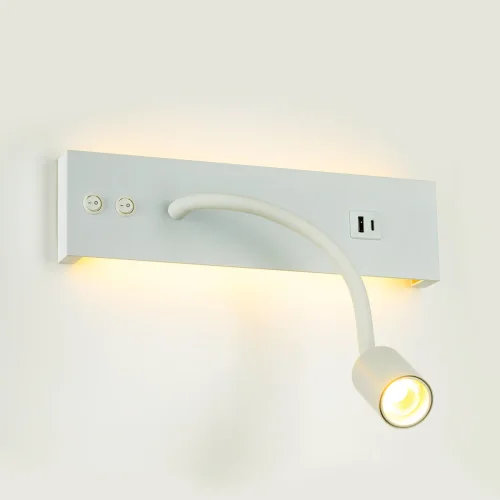 Бра с выключателем LED USB Декарт CL704470 Citilux белый на 1 лампу, основание белое в стиле современный хай-тек гибкая ножка для чтения usb фото 6