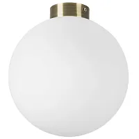 Светильник потолочный Globo 812031 Lightstar белый 1 лампа, основание античное бронза в стиле модерн шар