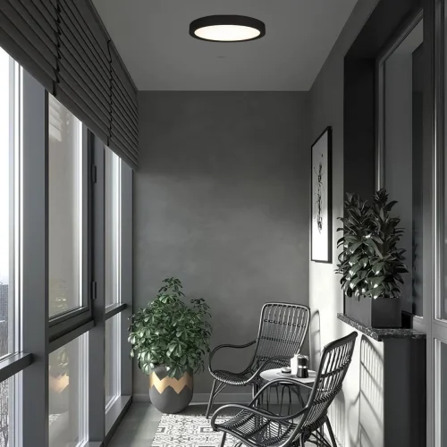 Светильник потолочный LED Extraslim 10227/24 Black LOFT IT белый 1 лампа, основание чёрное в стиле современный  фото 6