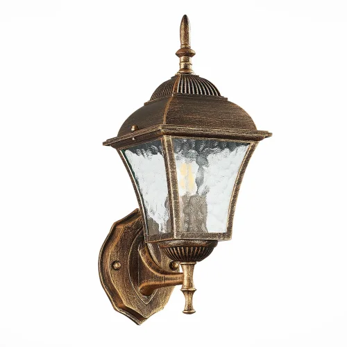 Настенный светильник Domenico SL082.201.01 ST-Luce уличный IP44 бронзовый 1 лампа, плафон прозрачный в стиле современный E27 фото 2