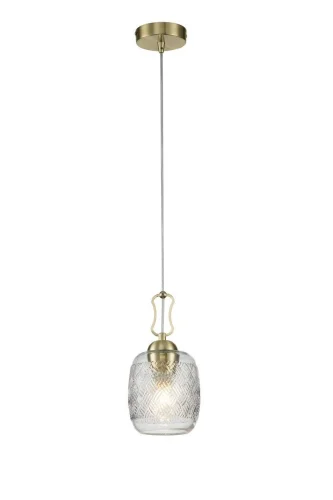 Светильник подвесной Pizzo V000288 Indigo прозрачный 1 лампа, основание золотое в стиле классический выдувное фото 4