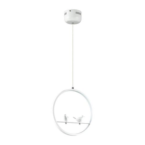 Светильник подвесной LED Jasper 3717/18L Lumion белый 1 лампа, основание белое в стиле минимализм птички