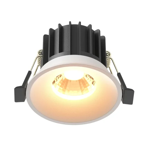 Светильник точечный LED Round DL058-12W2.7K-W Maytoni белый на 1 лампу, основание белое в стиле современный хай-тек круглый