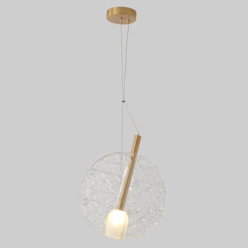 Светильник подвесной FROZEN SP1 BRASS Crystal Lux прозрачный на 1 лампу, основание латунь в стиле современный фото 3