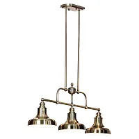 Светильник подвесной лофт Sona GRLSL-3013-03 Lussole бронзовый 3 лампы, основание бронзовое в стиле лофт 