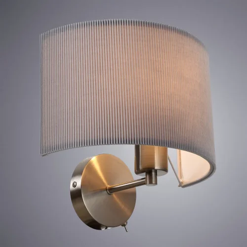 Бра Mallorca A1021AP-1SS Arte Lamp серый на 1 лампа, основание матовое серебро в стиле современный  фото 2