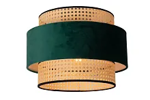 Светильник потолочный Javor 34139/01/33 Lucide бежевый зелёный 1 лампа, основание чёрное бежевое в стиле скандинавский 