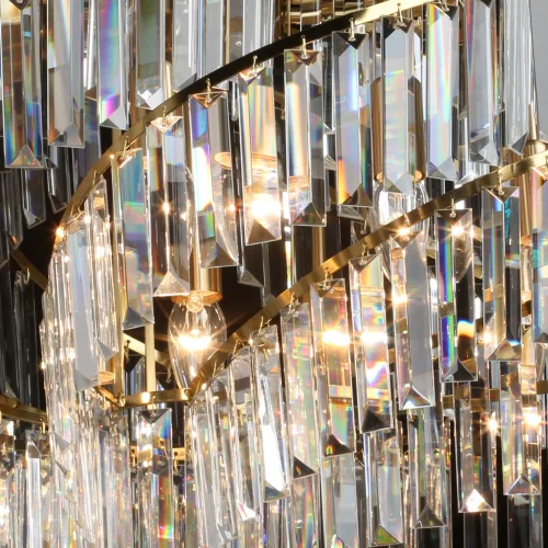 Люстра подвесная Аделард 642017010 MW-Light прозрачная на 10 ламп, основание золотое в стиле классический  фото 8