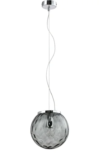 Светильник подвесной MAYO SP1 D200 CHROME/GREEN Crystal Lux прозрачный 1 лампа, основание хром в стиле современный выдувное