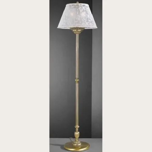 Торшер напольный PN 7432/2 Reccagni Angelo белый на 2 лампы, основание античное бронза в стиле классический 