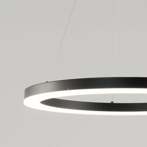 Светильник подвесной LED Bona V1753-PL Moderli белый 1 лампа, основание чёрное в стиле хай-тек кольца фото 4