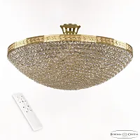 Люстра потолочная LED с пультом 19321/55IV/LED-DIM G Bohemia Ivele Crystal прозрачная на 1 лампа, основание золотое в стиле классический с пультом sp