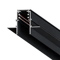 Шинопровод магнитный встраиваемый 1м Linea-Accessories A470106 Arte Lamp чёрный в стиле  для светильников серии Linea-Accessories шинопровод linea магнитная встраиваемый