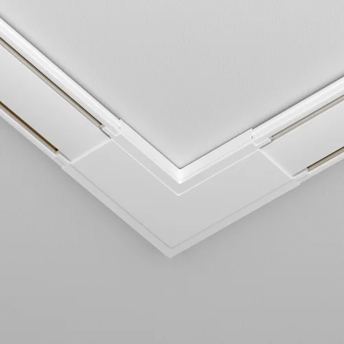 Конектор питания угловой Magnetic track system Radity TRA084CL-11W Maytoni белый в стиле хай-тек современный для светильников серии Magnetic track system Radity подвесной накладной radity радиусная магнитная магнитный фото 2
