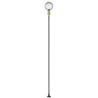 Ландшафтный светильник LED Dande 7121/2GLB Odeon Light уличный IP65 чёрный на 1 лампу, плафон прозрачный в стиле хай-тек LED