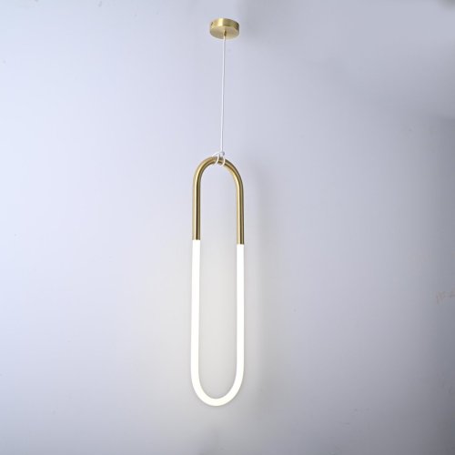 Светильник подвесной LED Rudi 85400-22 ImperiumLoft белый 1 лампа, основание золотое в стиле современный  фото 4