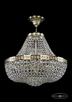 Люстра потолочная хрустальная 19281/H1/45IV G Bohemia Ivele Crystal прозрачная на 8 ламп, основание золотое в стиле классика sp