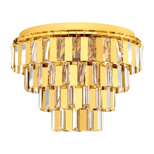 Люстра потолочная Erseka 99096 Eglo золотая на 7 ламп, основание латунь в стиле классический 