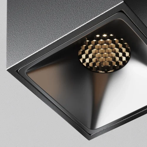 Светильник накладной LED Alfa LED C065CL-8W3K-SQ-B Maytoni чёрный на 1 лампу, основание чёрное в стиле современный хай-тек квадратный фото 3