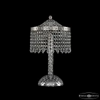 Настольная лампа 19201L4/25IV Ni Drops Bohemia Ivele Crystal прозрачная 4 лампы, основание никель металл в стиле классика drops