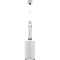 Светильник подвесной Ruta RUT-ZWD-1(BN/A) Kutek белый 1 лампа, основание никель в стиле американский 