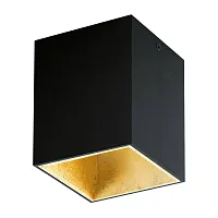Светильник накладной LED POLASSO 94497 Eglo чёрный 1 лампа, основание чёрное золотое в стиле современный минимализм квадратный