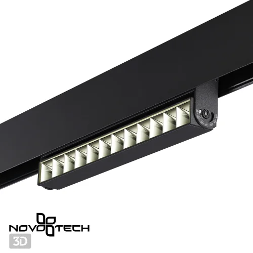 Трековый светильник для низковольтного шинопровода LED Flum 358543 Novotech чёрный для шинопроводов серии Flum фото 4
