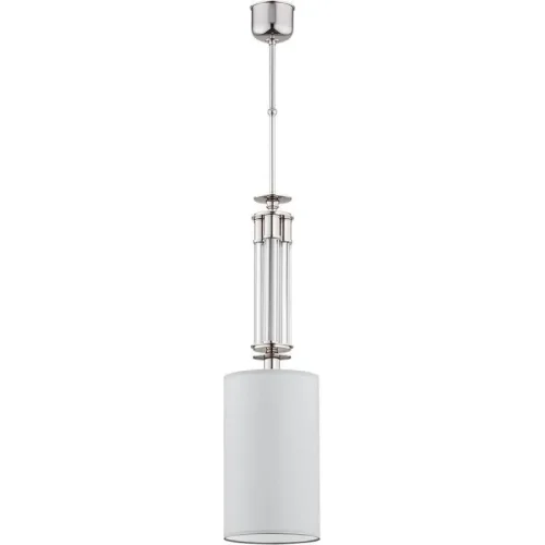 Светильник подвесной Ruta RUT-ZWD-1(BN/A) Kutek белый 1 лампа, основание никель в стиле американский 