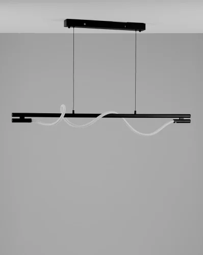 Светильник подвесной LED True V10677-PL Moderli белый 1 лампа, основание чёрное в стиле минимализм хай-тек современный  фото 2