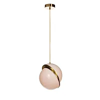Светильник подвесной Crescent 5063-A LOFT IT белый 1 лампа, основание золотое в стиле арт-деко шар