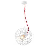 Светильник подвесной лофт Serena TL1200H-01WH Toplight белый 1 лампа, основание белое в стиле лофт современный 